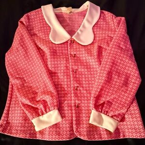Vintage Women's Pink Button Down Shirt